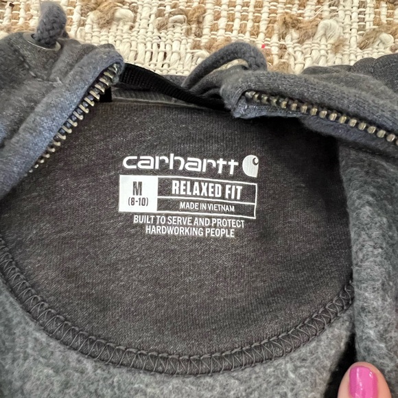 Carhartt dark gray zip hoodie - Picture 4 of 4